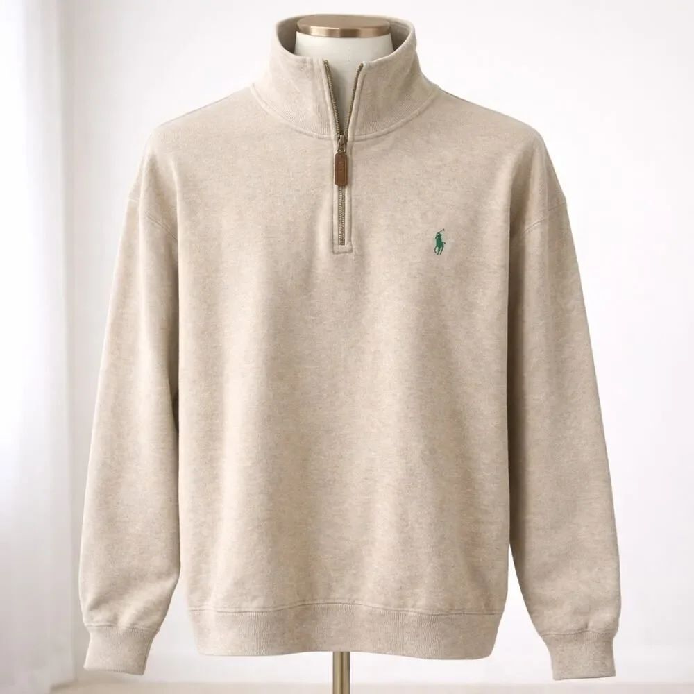 Polo Ralph Lauren Big Tall 1/4 Zip Pony Pullover 2XB Gray